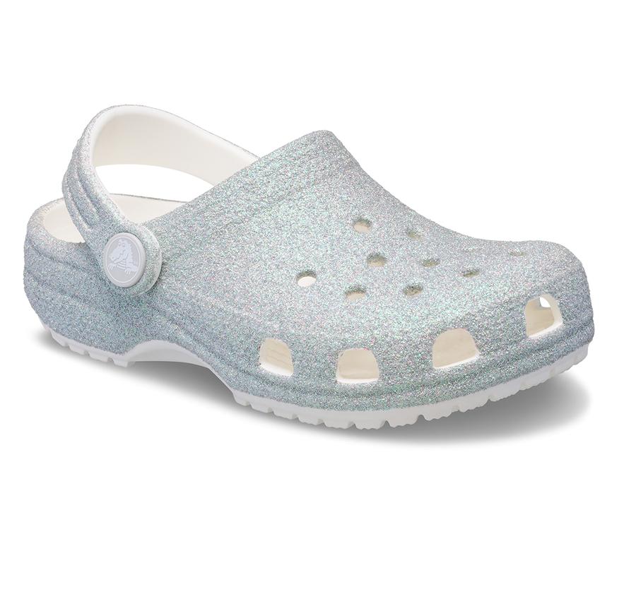 Crocs Classic Iridescent Glitter Cgt Çocuk Terlik Gri Crocs Classic Iridescent Glitter Cgt Çocuk Terlik Gri
