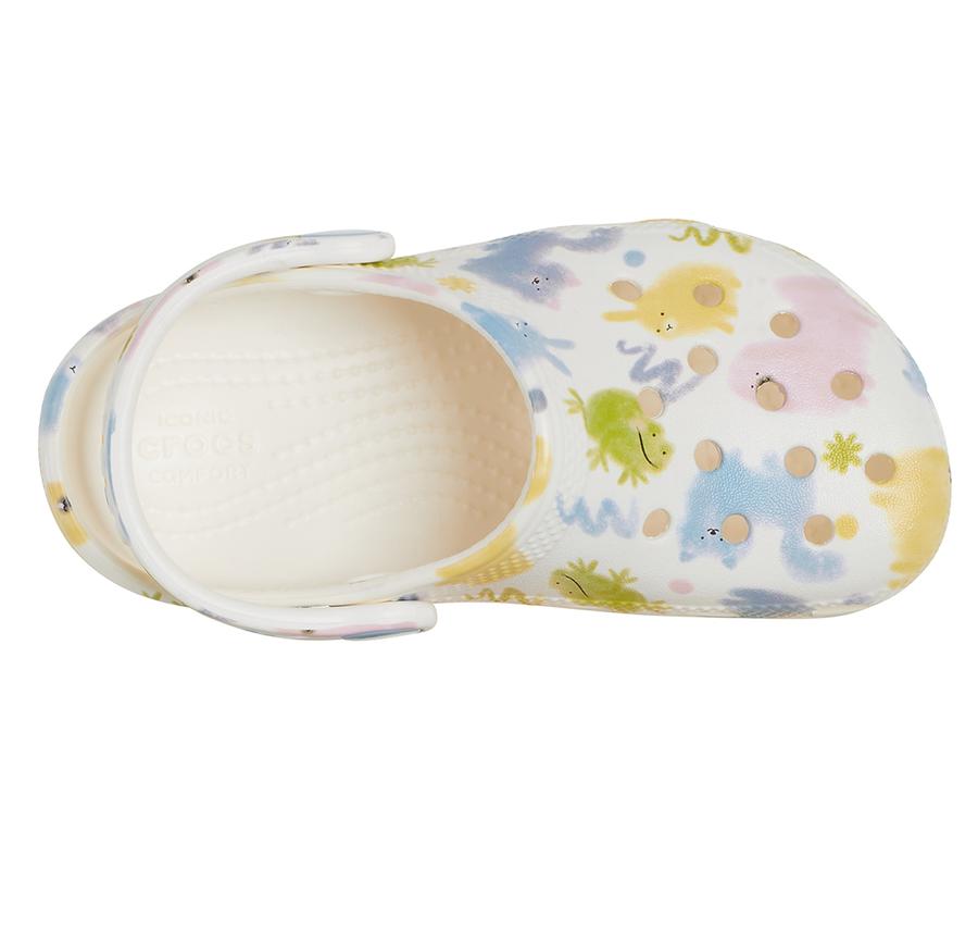 Crocs Classic Pastel Pets Clog T Çocuk Terlik Beyaz Crocs Classic Pastel Pets Clog T Çocuk Terlik Beyaz