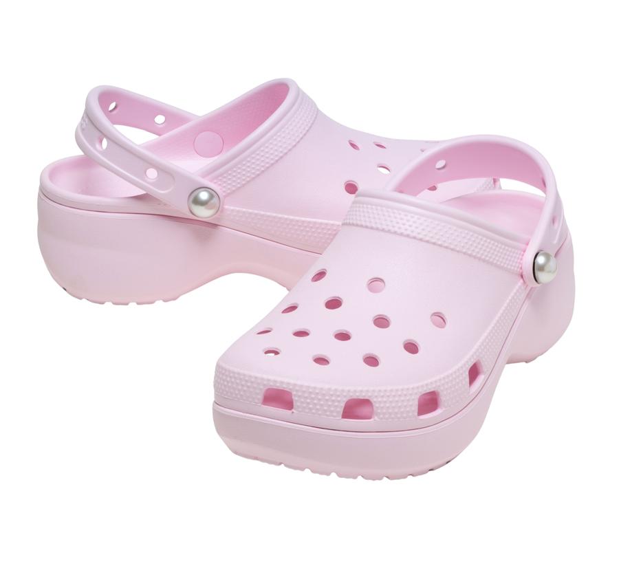 Crocs Classic Platform Pearl Clog Kadın Terlik Pembe Crocs Classic Platform Pearl Clog Kadın Terlik Pembe