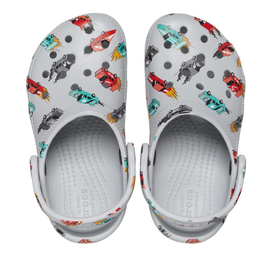 Crocs Classic Race Cars Graphic Cg T Çocuk Terlik Gri Crocs Classic Race Cars Graphic Cg T Çocuk Terlik Gri