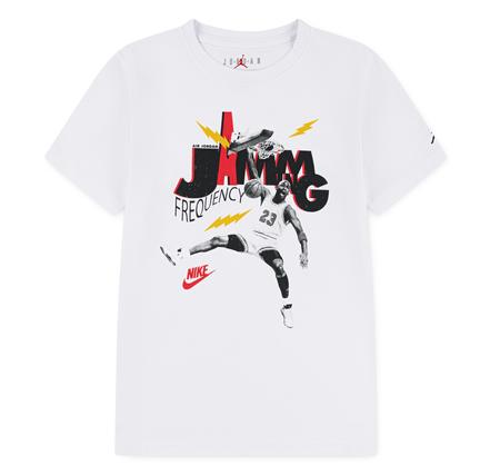 Jordan Jdb Aj1 Wave Ss Tee Çocuk T-Shirt Beyaz