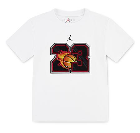 Jordan Jdb Customızed Aır 23 Flame Tee Çocuk T-Shirt Beyaz
