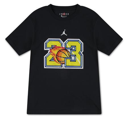 Jordan Jdb Customızed Aır 23 Flame Tee Çocuk T-Shirt Siyah