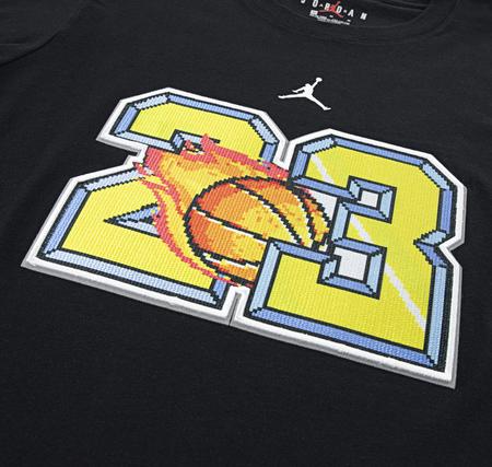 Jordan Jdb Customızed Aır 23 Flame Tee Çocuk T-Shirt Siyah