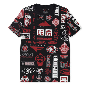 Jordan Jdb Mj Ess Aop Ss Tee Çocuk T-Shirt Siyah