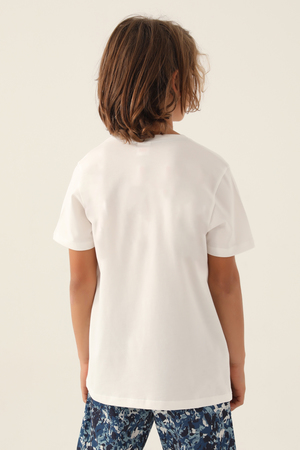 Kappa Kids Boys Çocuk T-Shirt Beyaz