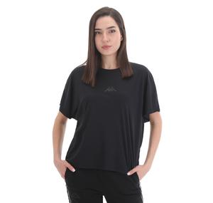 Kappa Kombat Dye Tk Kadın T-Shirt Siyah