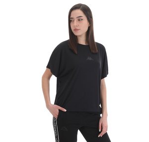 Kappa Kombat Dye Tk Kadın T-Shirt Siyah