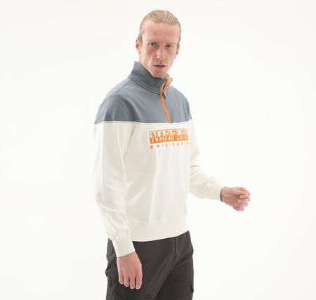 Napapijri B-Saturnıa Hz Erkek Sweatshirt Beyaz