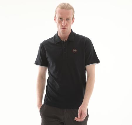 Napapijri E-Badge Sum Erkek T-Shirt Siyah