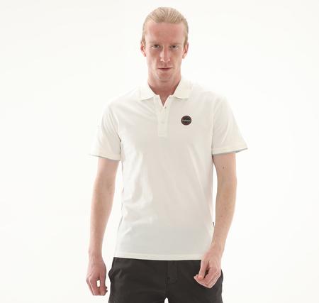 Napapijri E-Badge Sum Erkek T-Shirt Beyaz