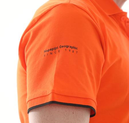 Napapijri E-Badge Sum Erkek T-Shirt Turuncu