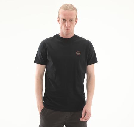 Napapijri S-Badge Ss Erkek T-Shirt Siyah