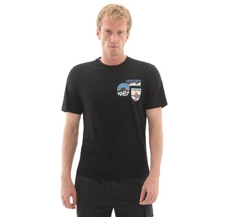 Napapijri S-Montepıana Ss Erkek T-Shirt Siyah Napapijri S-Montepıana Ss Erkek T-Shirt Siyah