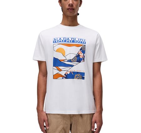 Napapijri S-Valdor Ss Erkek T-Shirt Beyaz
