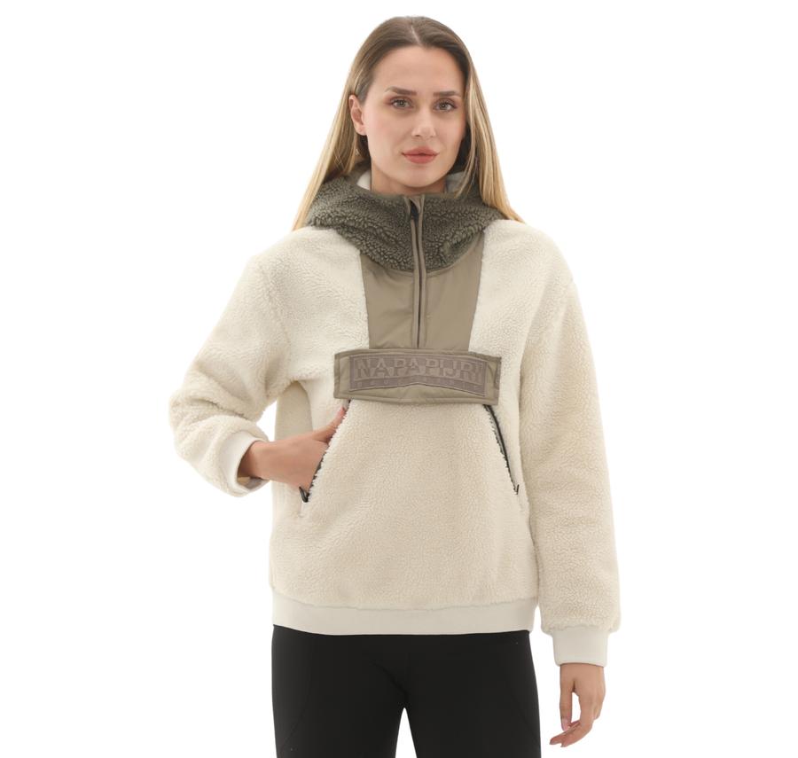 Napapijri T-Selıne Hzh W Kadın Sweatshirt Krem Napapijri T-Selıne Hzh W Kadın Sweatshirt Krem