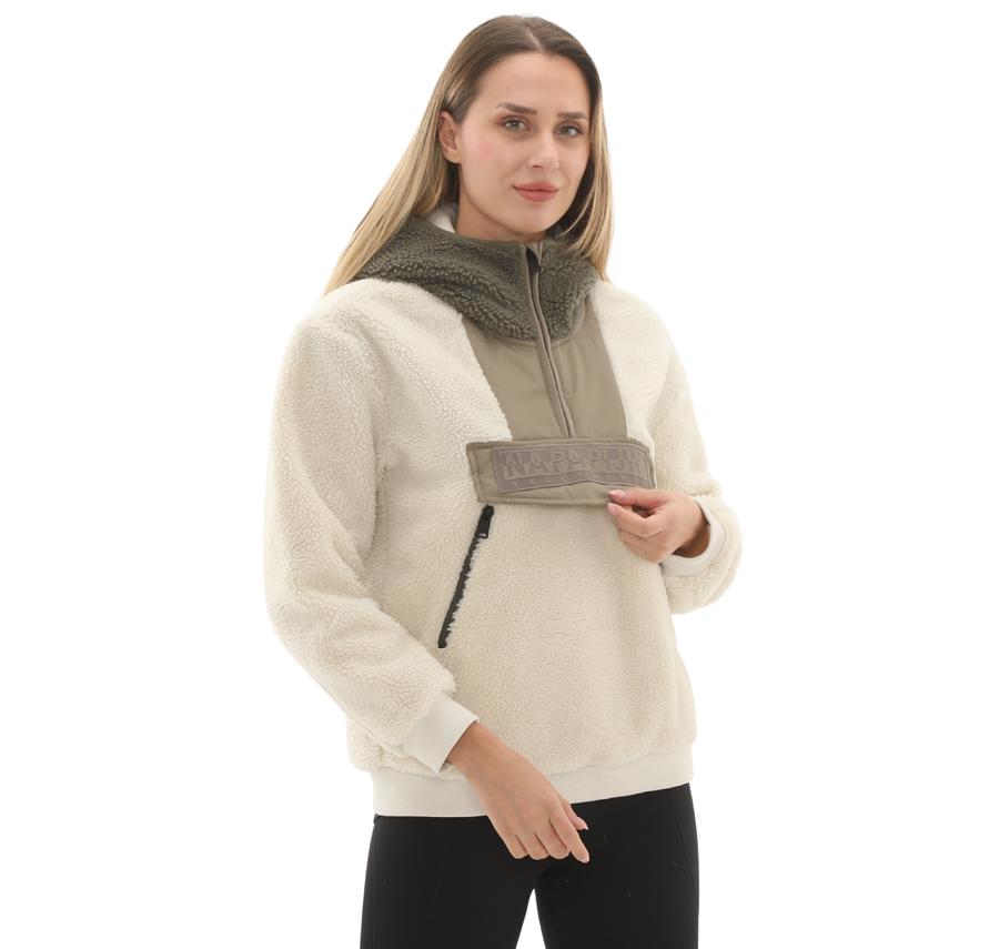 Napapijri T-Selıne Hzh W Kadın Sweatshirt Krem Napapijri T-Selıne Hzh W Kadın Sweatshirt Krem