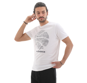 New Balance 1234 Erkek T-Shirt Beyaz