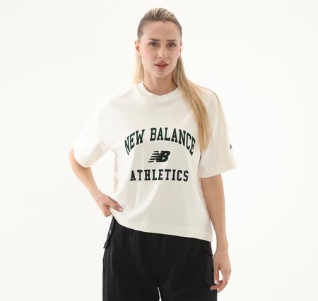 New Balance 1402 Kadın T-Shirt Beyaz