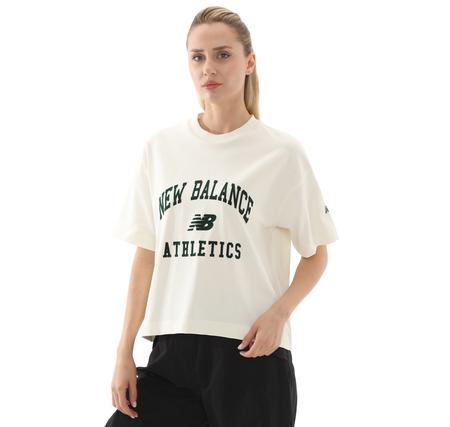 New Balance 1402 Kadın T-Shirt Beyaz