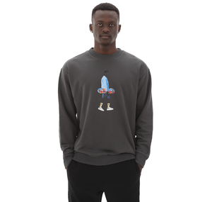 New Balance Mnc3410 Erkek Sweatshirt Antrasit