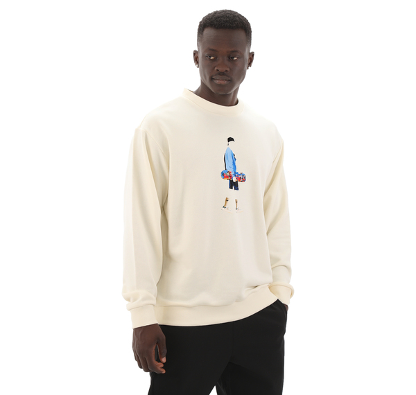 New Balance Mnc3410 Erkek Sweatshirt Krem New Balance Mnc3410 Erkek Sweatshirt Krem