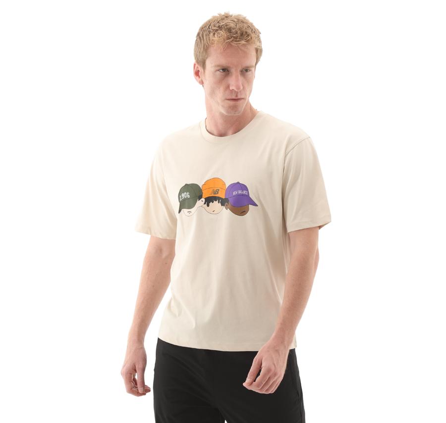New Balance Mnt3505 Erkek T-Shirt Bej New Balance Mnt3505 Erkek T-Shirt Bej