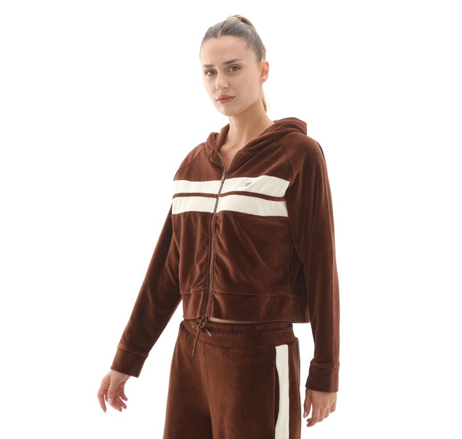 New Balance Wnj3506 Kadın Sweatshirt Kahve New Balance Wnj3506 Kadın Sweatshirt Kahve