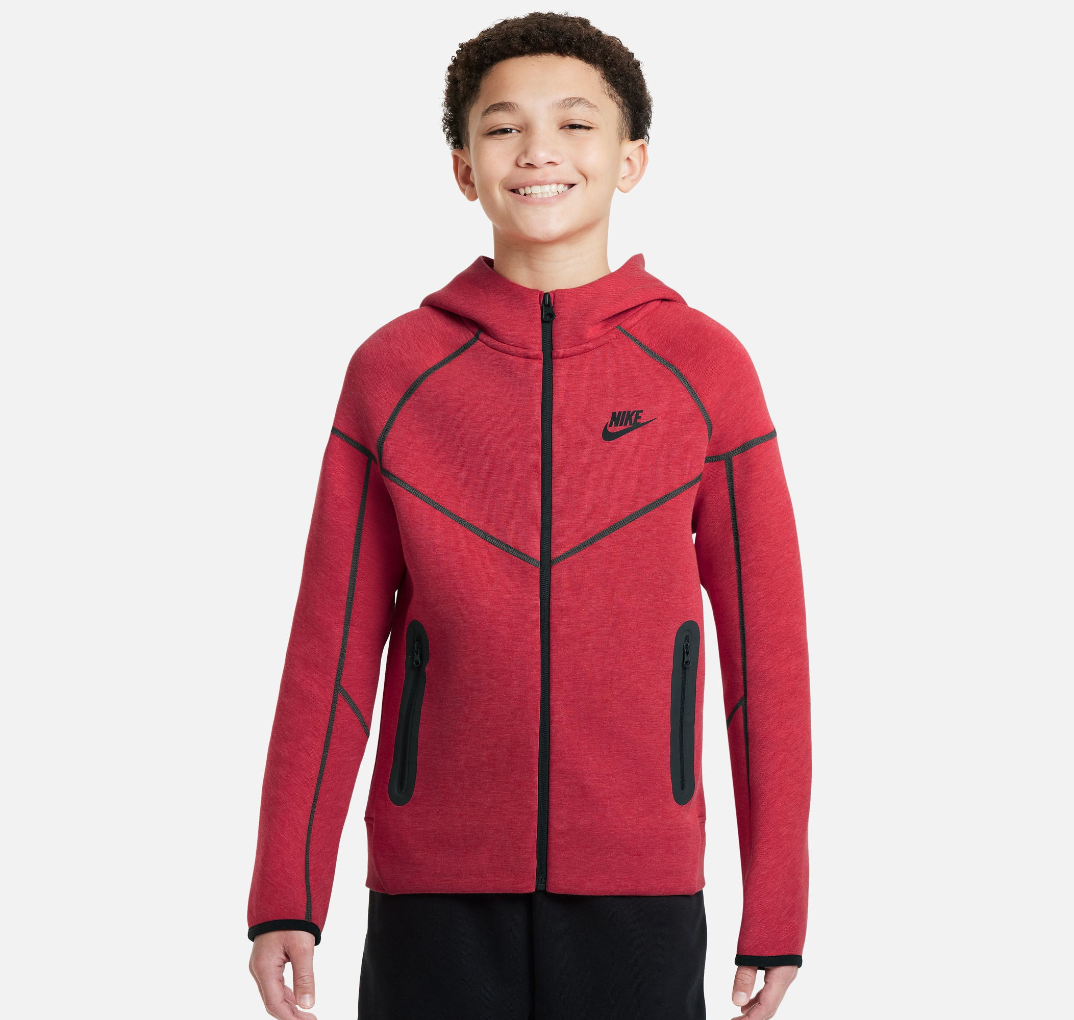 Nike tech fleece jacket red best sale