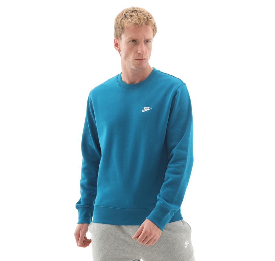 Nike Club Erkek Sweatshirt Turkuaz Nike Club Erkek Sweatshirt Turkuaz