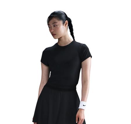 Nike Court Advantage Kadın T-Shirt Siyah