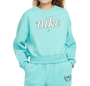 Nike G Nsw Club Flc Bxy Crw Gx Star Çocuk Sweatshirt Mavi