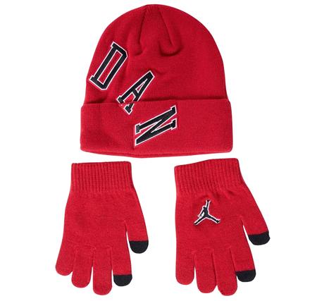 Nike Jan Jordan Varsıty Beanıe Set Çocuk Kırmızı