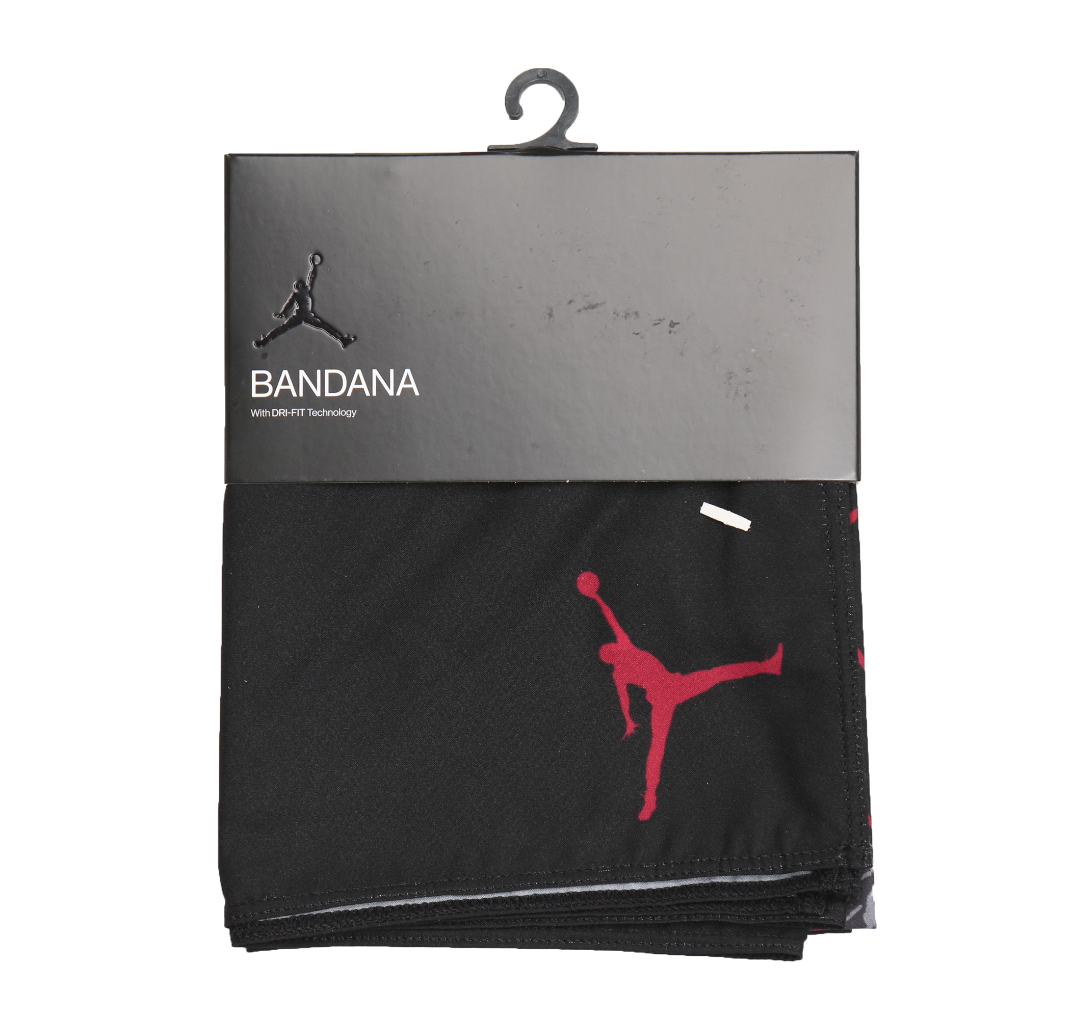 Unisex  Nike Jordan Bandana Printed Black-White-Gym Red Osfm Saç Bandi Bileklik