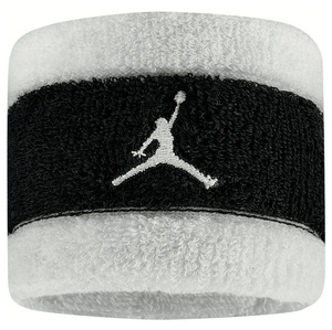 Nike Jordan M Wrıstbands 2 Pk Terry Whıte-Black-Whıte Osfm Erkek Saç Bandı - Bileklik Beyaz