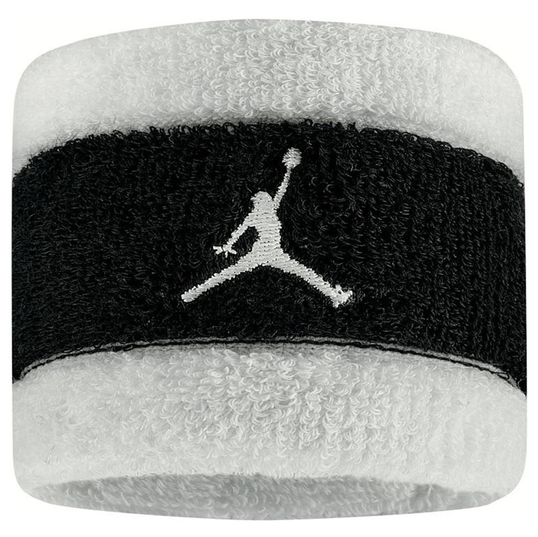 Мужские  Nike Jordan M Wristbands 2 Pk Terry White-Black-White Osfm Saç Bandi Bileklik