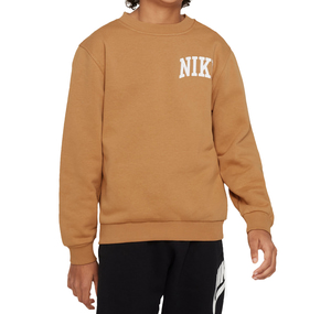 Nike K Nsw Club Ft Crew Lbr Mc Çocuk Sweatshirt Kahve