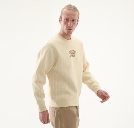 Nike M Nk Club Bb Crew Jdı Aop Erkek Sweatshirt Bej