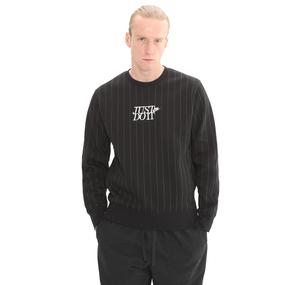 Nike M Nk Club Bb Crew Jdı Aop Erkek Sweatshirt Siyah