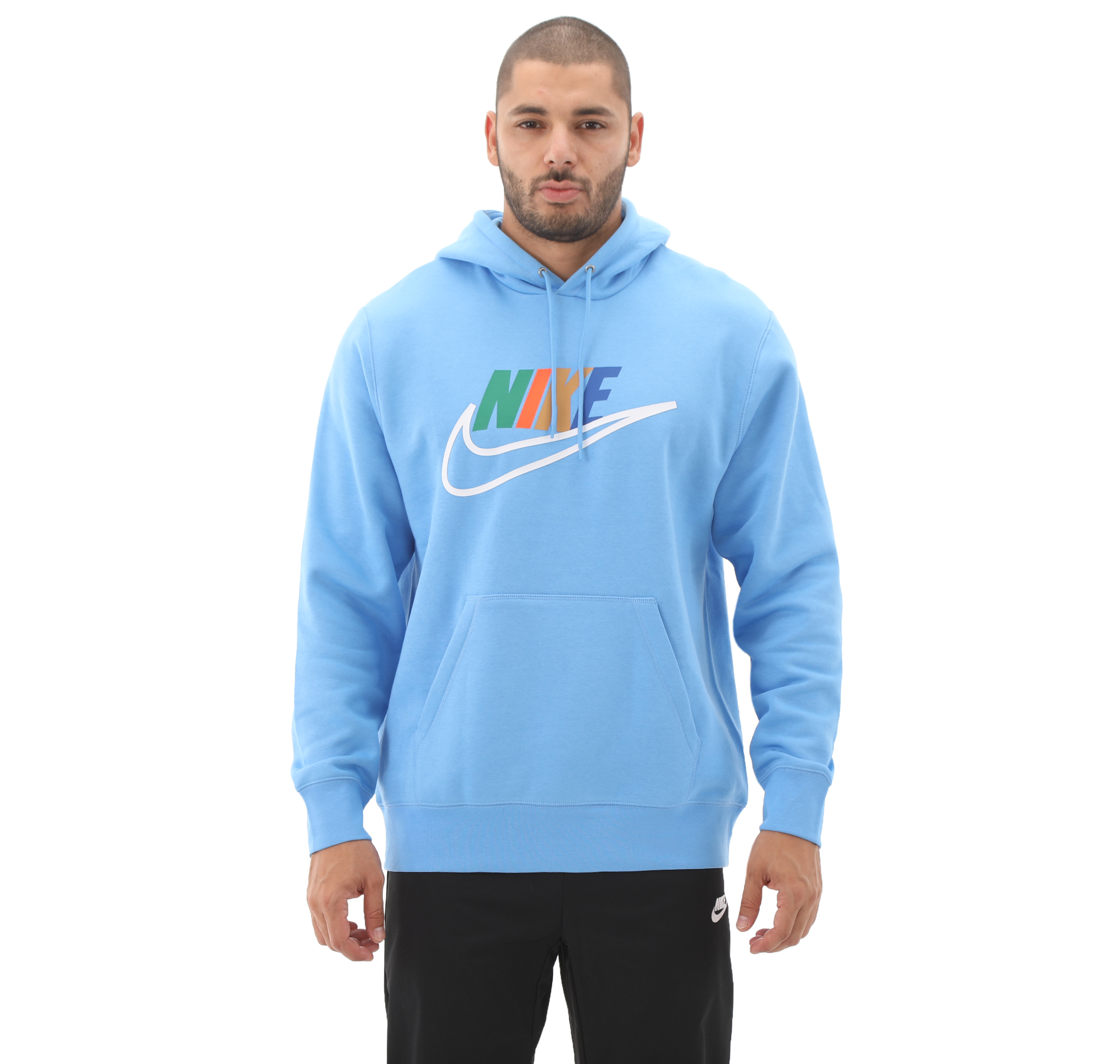 Nike M Nk Club Bb Hdy Futura Block Erkek Mavi Sweatshirt Sneakscloud