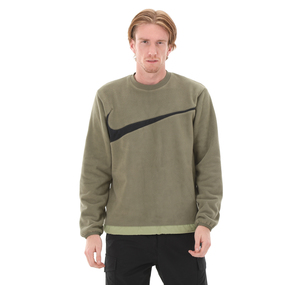 Nike M Nk Club+ Flc Crew Wntr Erkek Sweatshirt Yeşil