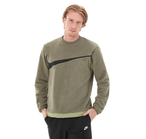Nike M Nk Club+ Flc Crew Wntr Erkek Sweatshirt Yeşil