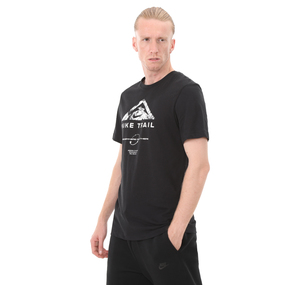 Nike M Nk Df Tee Run Traıl Erkek T-Shirt Siyah