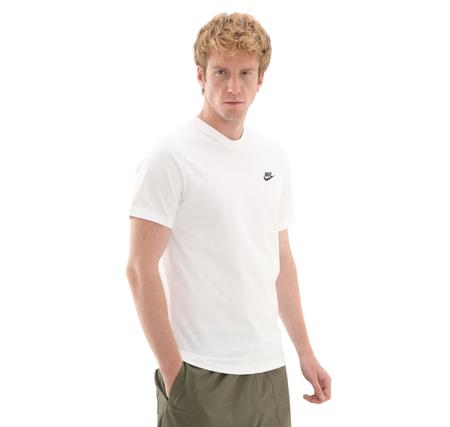 Nike M Nsw Club Tee Erkek T-Shirt Beyaz Nike M Nsw Club Tee Erkek T-Shirt Beyaz