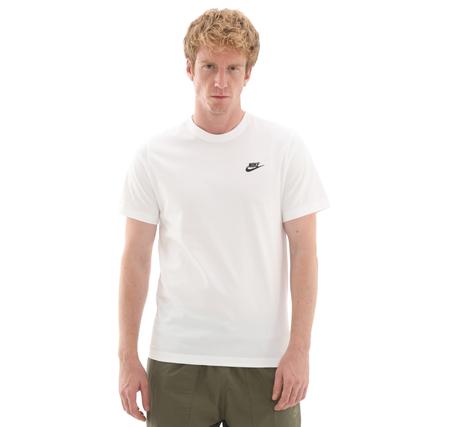 Nike M Nsw Club Tee Erkek T-Shirt Beyaz Nike M Nsw Club Tee Erkek T-Shirt Beyaz