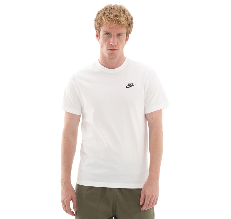 Nike M Nsw Club Tee Erkek T-Shirt Beyaz Nike M Nsw Club Tee Erkek T-Shirt Beyaz