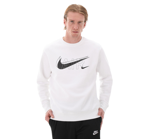 Nike M Nsw Crew Prnt Pack Bb Erkek Sweatshirt Beyaz