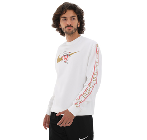 Nike M Nsw Sı Bb Crew Fleece Erkek Sweatshirt Beyaz