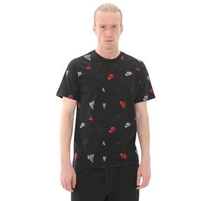 Nike M Nsw Tee 12Mo Aop Erkek T-Shirt Siyah