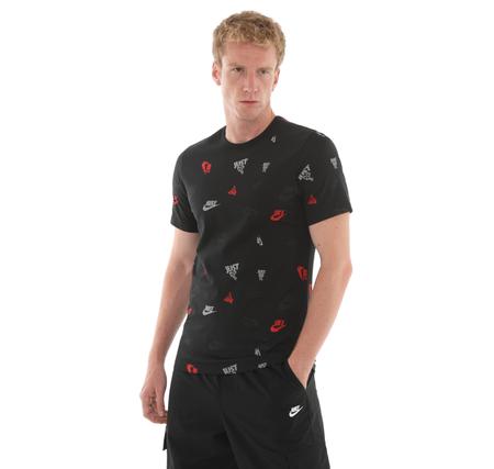 Nike M Nsw Tee 12Mo Aop Erkek T-Shirt Siyah